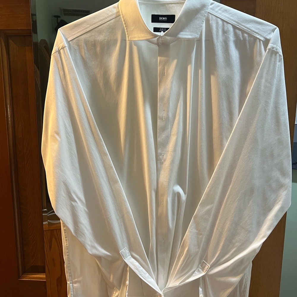 Boss Elegant White Men's Dress Shirt